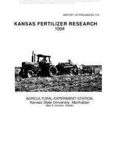 SRP719 Kansas Fertilizer Research 1994