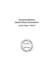 Border Rivers Commission Annual Report[removed]