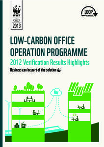 2013  LOW-CARBON OFFICE OPERATION PROGRAMME[removed]Verification Results Highlights