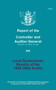 B.29[01a]  Report of the Controller and Auditor-General Tumuaki o te Mana Arotake
