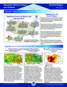 Central Region  Quarterly Climate Impacts and Outlook  March 2013