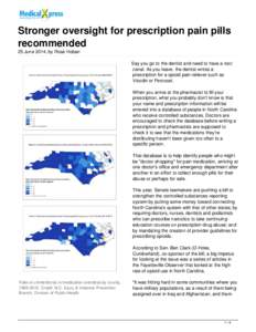 Stronger oversight for prescription pain pills recommended