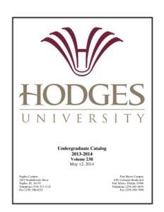 Hodges University  Undergraduate Catalog[removed]Volume 23B May 12, 2014