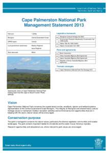 Cape Palmerston National Park Management Statement 2013 Park size: 7,200ha