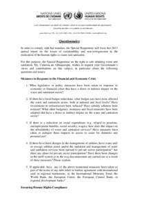 HAUT-COMMISSARIAT AUX DROITS DE L’HOMME • OFFICE OF THE HIGH COMMISSIONER FOR HUMAN RIGHTS PALAIS DES NATIONS • 1211 GENEVA 10, SWITZERLAND www.ohchr.org • TEL: +[removed] • FAX: +[removed] • E-MAIL