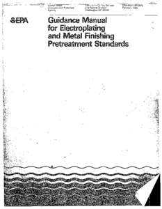 Guidance Manual for Electroplating and Metal Finishing Pretreatment Standards