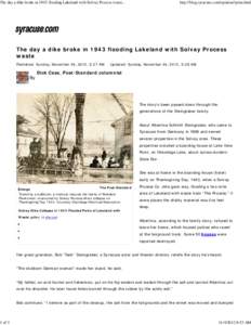 Onondaga Lake / Ninemile Creek / Solvay process / Syracuse /  New York / Onondaga County /  New York / Sodium carbonate / Solvay / Geography of New York / New York / Syracuse metropolitan area