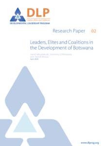 DLP  Policy and Practice for Developmental Leaders, Elites and Coalitions