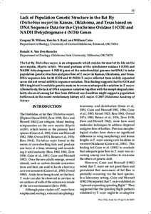 DNA / Microsatellite / Cave Myotis / Mitochondrial DNA / Mouse-eared bat / Vesper bat / Molecular ecology / Polymerase chain reaction / Genetic marker / Biology / Molecular biology / Genetics