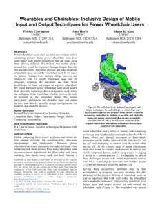 Humanâ€“computer interaction / Computing / Wheelchairs / User interface techniques / Virtual reality / Wearable computer / Motorized wheelchair / Sip-and-puff / Accessibility / Human–computer interaction / Technology / Assistive technology