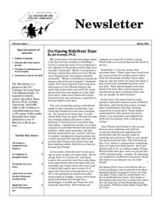 Newsletter  Volume 6 Issue 1 Spring, 2005