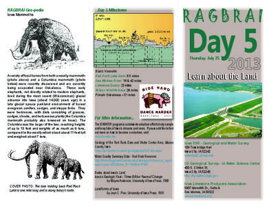 RAGBRAI Geo-pedia Iowa Mammoths Day 5 Milestones  RAGBRAI