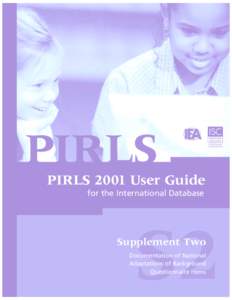PIRLS User Guide: Supplement 2