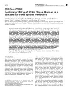 The ISME Journal[removed], 31–39 & 2014 International Society for Microbial Ecology All rights reserved[removed]OPEN  www.nature.com/ismej