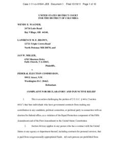 Case 1:11-cv[removed]JEB Document 1  Filed[removed]Page 1 of 10 UNITED STATES DISTRICT COURT FOR THE DISTRICT OF COLUMBIA