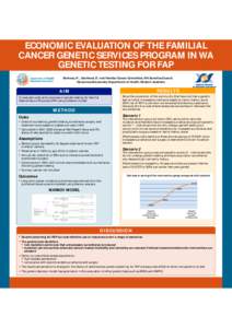 ECONOMIC EVALUATION OF THE FAMILIAL CANCER GENETIC SERVICES PROGRAM IN WA GENETIC TESTING FOR FAP Breheny, N1., Geelhoed, E.1 and Familial Cancer Committee, WA Genetics Council. 1 Genomics Directorate, Department of Heal