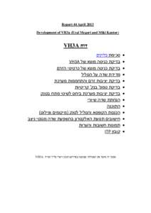 ‫‪Report 44 April 2013‬‬ ‫)‪Development of VH3a (Eyal Megori and Miki Kantor‬‬ ‫דוח ‪VH3A‬‬ ‫‪‬‬ ‫‪‬‬