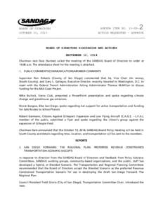 2  AGENDA ITEM NO[removed]BOARD OF DIRECTORS OCTOBER 24, 2014