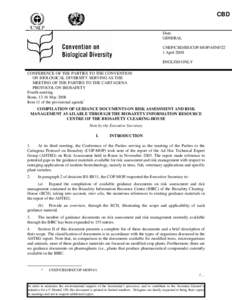 Biodiversity / Environment / Probability / Cartagena Protocol on Biosafety / Biosafety Clearing-House / Genetically modified organism / Genetically modified plant / Genetically modified food / Biological containment / Risk / Biology / Genetic engineering