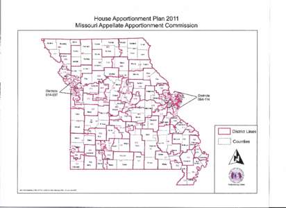 House Apportionment Plan 2011 Missouri Appellate Apportionment Commission I: Nodaway