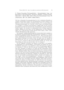 Plekos 6,2004,45–48 – http://www.plekos.uni-muenchen.de/2004/rplinius.pdf  45 C. Plinius Secundus: Naturgeschichte – Gesamtregister, hrsg. von Karl Bayer & Kai Brodersen. Artemis & Winkler / Patmos Verlag: