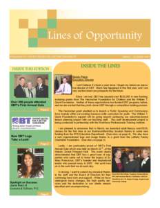 Lines of Opportunity PUBLISHED BY OPPORTUNITIES FOR A BETTER TOMORROW INSIDE THIS EDITION  SPRING—SUMMER 2007