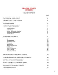 CALHOUN COUNTYTABLE OF CONTENTS Page FUTURE LAND USE ELEMENT