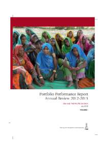 ASIA AND THE PACIFIC DIVISION  PORTFOLIO PERFORMANCE REPORT ANNUAL REVIEW July 2012 – June 2013