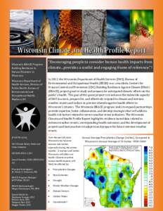 Wisconsin BRACE Program: Building Resilience to Natural Disasters in Wisconsin Wisconsin Department of Health Services, Division of