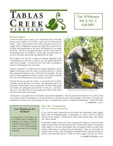 Tablas Creek Newsletter Fall 2003