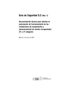 Guía de Seguridad[removed]Rev. 1) Documentación técnica para solicitar la autorización de funcionamiento de las