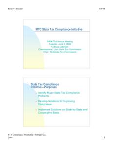 Rene Y. Blocker[removed]MTC State Tax Compliance Initiative