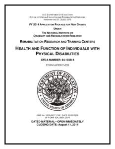 Public finance / National Institute on Disability and Rehabilitation Research / Rehabilitation Act / Federal grants in the United States / Office of Special Education and Rehabilitative Services / United States / Law / Government / Rehabilitation medicine / Federal assistance in the United States / Special education in the United States