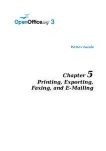 Writer Guide  5 Chapter Printing, Exporting,