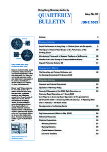 Hong Kong Monetary Authority  QUARTERLY BULLETIN  Issue No. 35