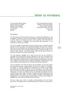 Addressing Hate Crimes in Ontario - Final Report - Letter to Ministers