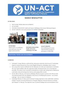 MARCH NEWSLETTER IN THIS ISSUE: .