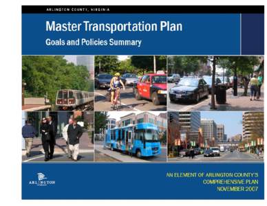 Master Transportation Plan – Goals and Policies Document Adopted November 13, 2007  Table of Contents