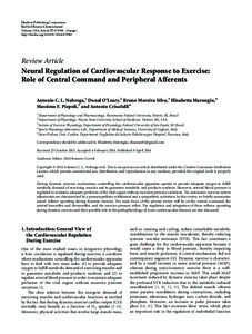 Neural Regulation of Cardiovascular Response to Exercise: Role of Central Command and Peripheral Afferents