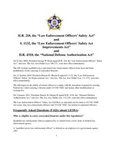 Law / Law Enforcement Officers Safety Act / Concealed carry in the United States / Federal Reserve Police / Open carry in the United States / National Firearms Act / Gun laws in Oklahoma / Gun laws in Wisconsin / Politics of the United States / Gun politics in the United States / Gun politics