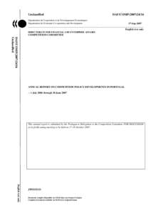 Unclassified  DAF/COMP[removed]Organisation de Coopération et de Développement Economiques Organisation for Economic Co-operation and Development