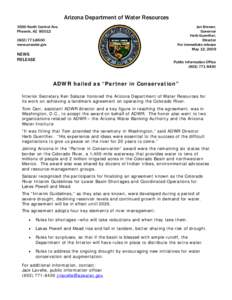 Arizona Department of Water Resources 3550 North Central Ave. Phoenix, AZ[removed]8500 www.azwater.gov