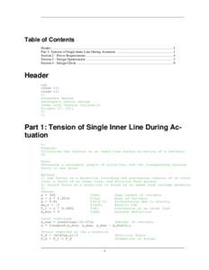 Table of Contents Header ...................................................................................................................... 1 Part 1: Tension of Single Inner Line During Actuation ....................