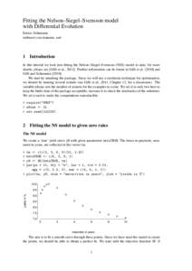 Fitting the Nelson–Siegel–Svensson model with Differential Evolution Enrico Schumann [removed]  1