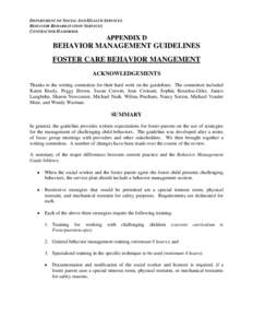 Child development / Childhood / Organizational psychology / Personal development / Positive behavior support / Early childhood intervention / Child care / Foster care / Professional practice of behavior analysis / Behaviorism / Psychology / Behavior