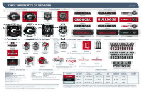 Georgia Bulldogs and Lady Bulldogs / Graphic design / Pantone / Printing / University of Georgia / Hairy Dawg / Uga / PMS