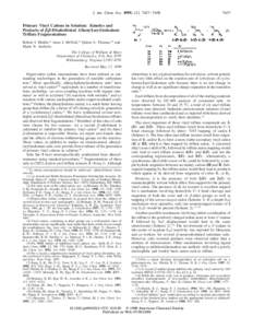 J. Am. Chem. Soc. 1999, 121, Primary Vinyl Cations in Solution: Kinetics and Products of β,β-Disubstituted Alkenyl(aryl)iodonium