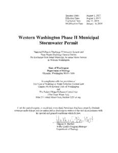 Western Washington Phase II Municipal Stormwater Permit