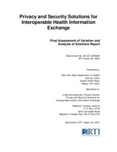 Medical informatics / Healthcare in the United States / International standards / Regional Health Information Organization / Health information exchange / Electronic health record / Patient safety / EHealth / Health Insurance Portability and Accountability Act / Health / Medicine / Health informatics
