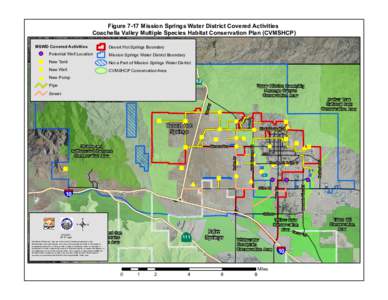 Figure 7-17 Mission Springs Water District Covered Activities Coachella Valley Multiple Species Habitat Conservation Plan (CVMSHCP) MSWD Covered Activities Potential Well Location